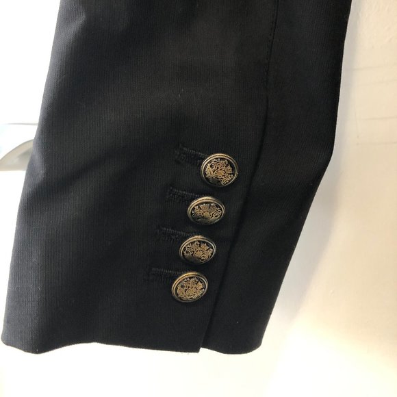 Aritzia Talula Black Oxford Blazer w Gold Buttons - Picture 8 of 11